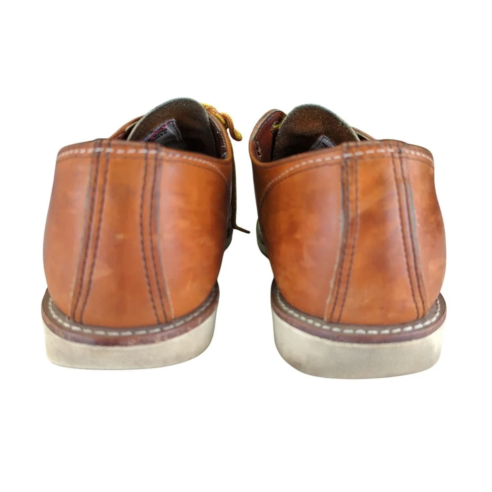 Red Wing Shoes Moc‎ Toe Oxfords 8092 Mens 11 D Work Leather Brown USA Casual Low